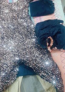 Party Gown With Long TRAIL and Duppatta Mask