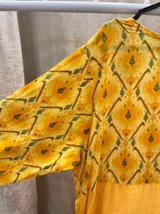 Yellow Printed Kurta