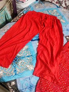 Red Embroidered Kurta Set