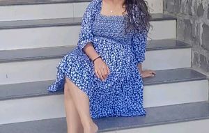 Blue A Line Dress