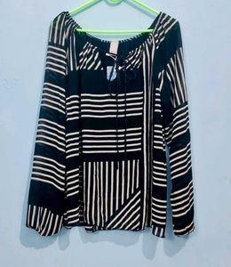 Stripped Long Sleeve Top