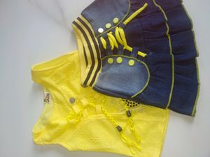 Set Of Skirt And Top For baby Girl