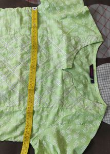 Shrishti Lime Green 💚 Cotton &#34;L&#34; Kurta