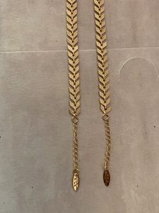 Gold Pleated Anklet