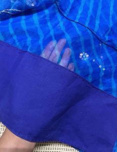 Blue Lehariya Saree