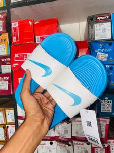 Nike Slides - Blue &amp; White
