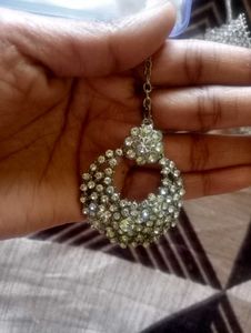 Beautifull White Colour Diamond Stone Necklace Set