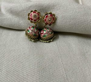 Floral Jhumka Earrings