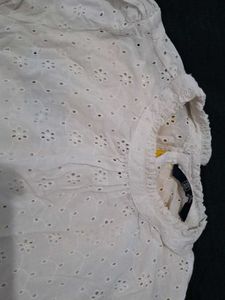 White Eyelet Top