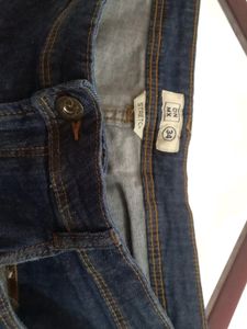 DNMX 36 Dark Blue Jeans With Zip At Ankles