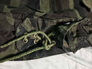 Camo Cargo Shorts With Belt