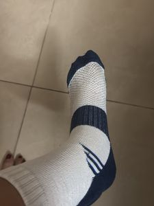 Stylish White & Blue Socks