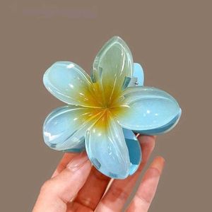 Blue Floral Hair Claw Clip ( PACK OF 1 PCS )