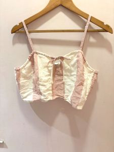 Striped Tie-Front Cami Top