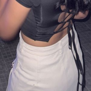 White Utility Skirt