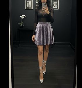 Velvet mini Skirt🩶