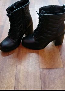 Quilted Lace Up Boots