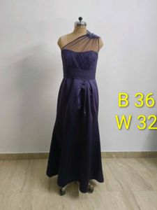 One-Shoulder Satin Gown