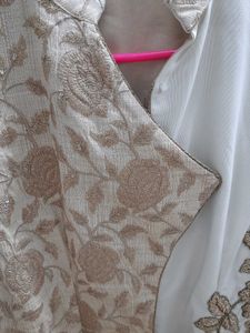 Indo western style beige outer wear
