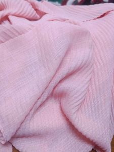 Pink Pleated Scarf