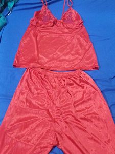 Flawless Red Night Set Trouser &amp; Top