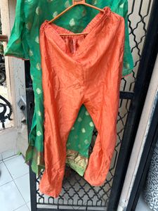 Beautiful Green &amp; Peach Indian Suit