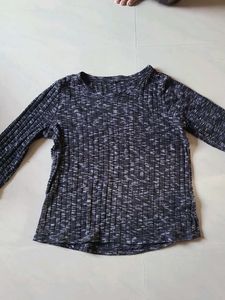 Ribbed Knit Long Sleeve Top