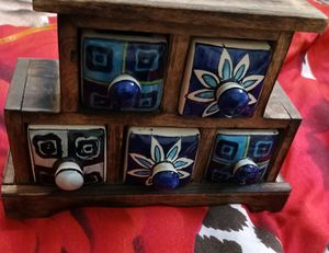 Elegant Wooden / Ceramic Drawers New Unused