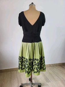 Floral Embroidered V-Neck Dress