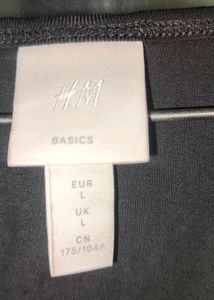 H&amp;M Women Black Solid Jersey Vest Top