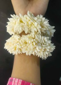 White Flower Wristlets
