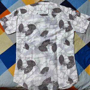 Leaf Print Casual Shirt