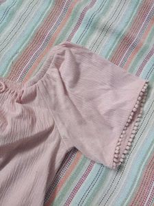 Cute Pink Off-Shoulder Top