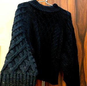 H&amp;M Cozy Black Knit Sweater