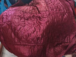 Pack of 4 Luxurious Maroon Bedsheet Quilt Set