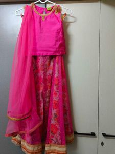 Pink Lehenga Choli For Girls(9-10 Yrs)