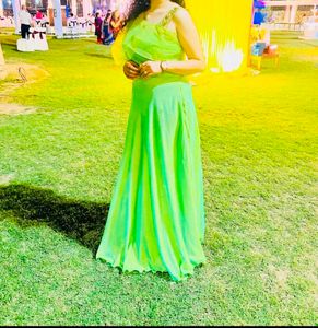 Green One-Shoulder Maxi Dress