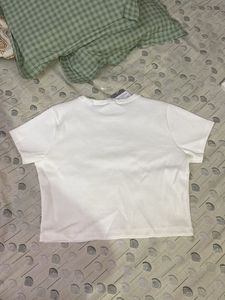 White Cotton Jersey Basic Tee Size L