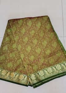 Green Floral Pattern Saree