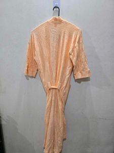 Peach Cotton Premium Bathrobe With A Free Towel!
