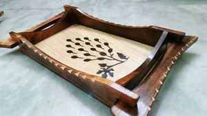 New Designer Wooden Tray Set