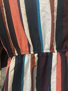 Striped Tie-Neck Top