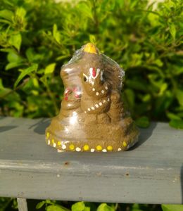 3"GANPATIJI IDOL Made From Cow Dung