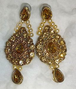 Golden Artificial Party Jewellery Set