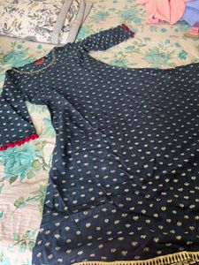 like new blue kurta a line