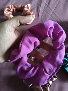 6 Scrunchies Multicolour Multicolor