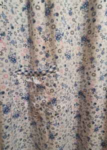 Blue Floral long t-shirt night gown