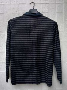 New With Tag Korean Cozy Collar Stripped Pullover