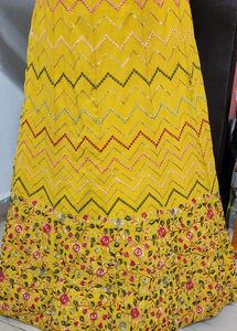 Musturd Color Lehenga With Unstiched Blouse