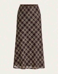 Brown Plaid Checkered Skirts